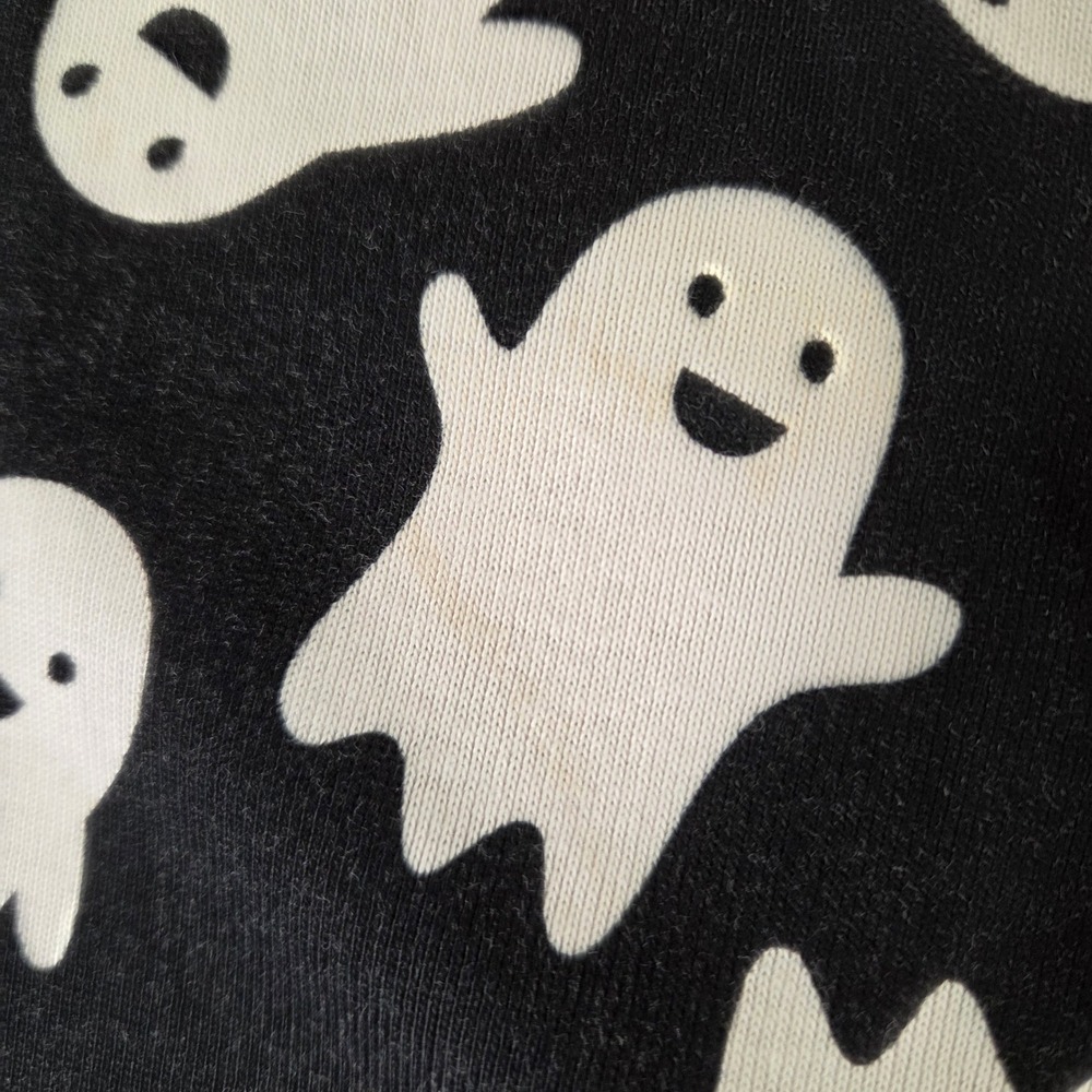 Hanna Andersson Ghost Print Organic Cotton Pajama Pants Black White XL Halloween - Picture 6 of 7